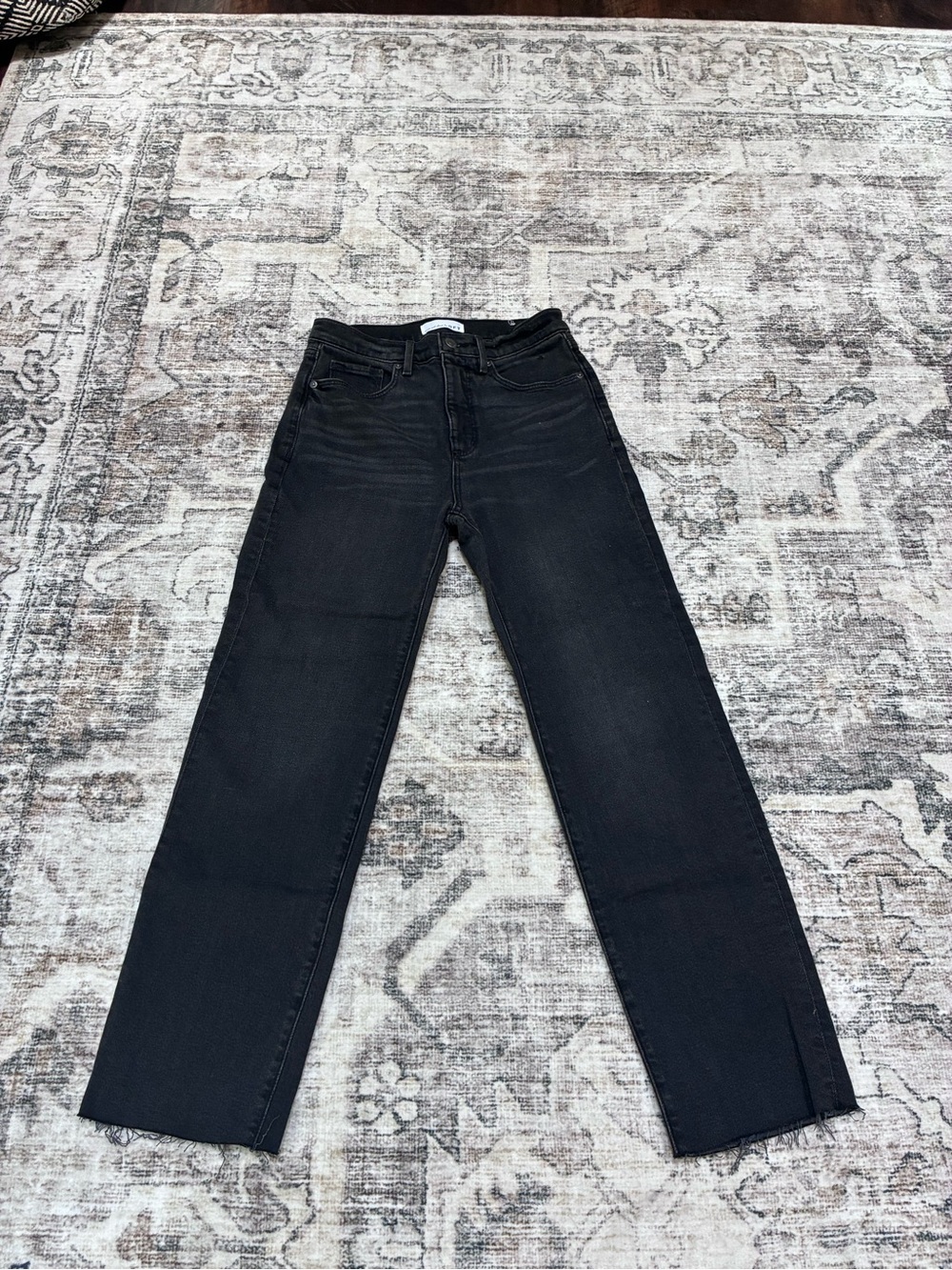 LOFT-High-Rise Straight Leg Women’s Jeans — Black